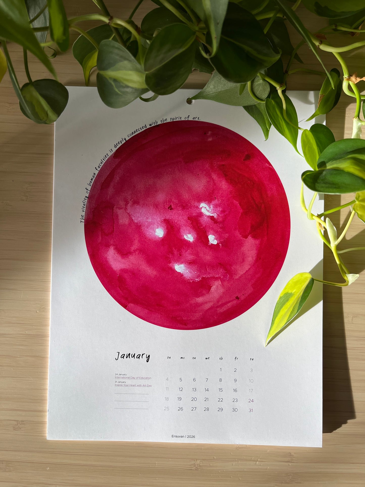 Erguvan Wall Calendar 2026